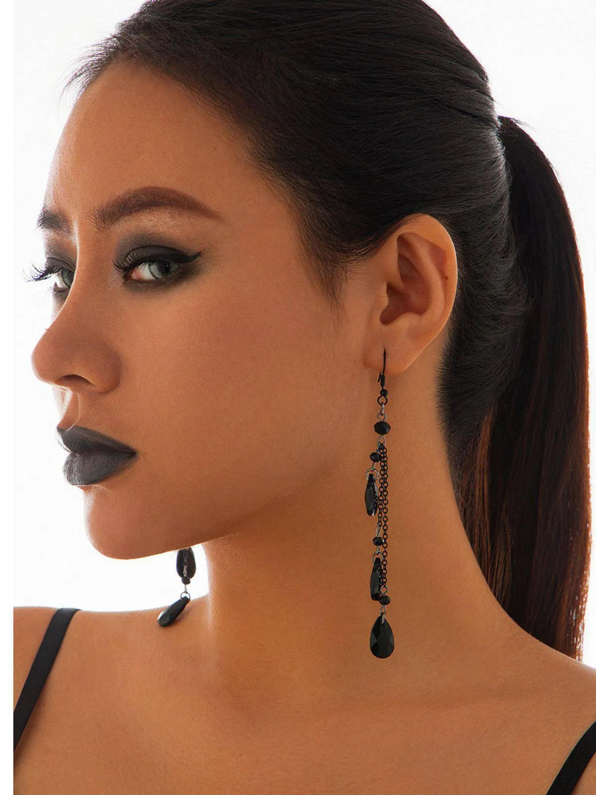 Gothic Waterdrop Pendant Earrings sold by Retro Stage product image thumbnail 2