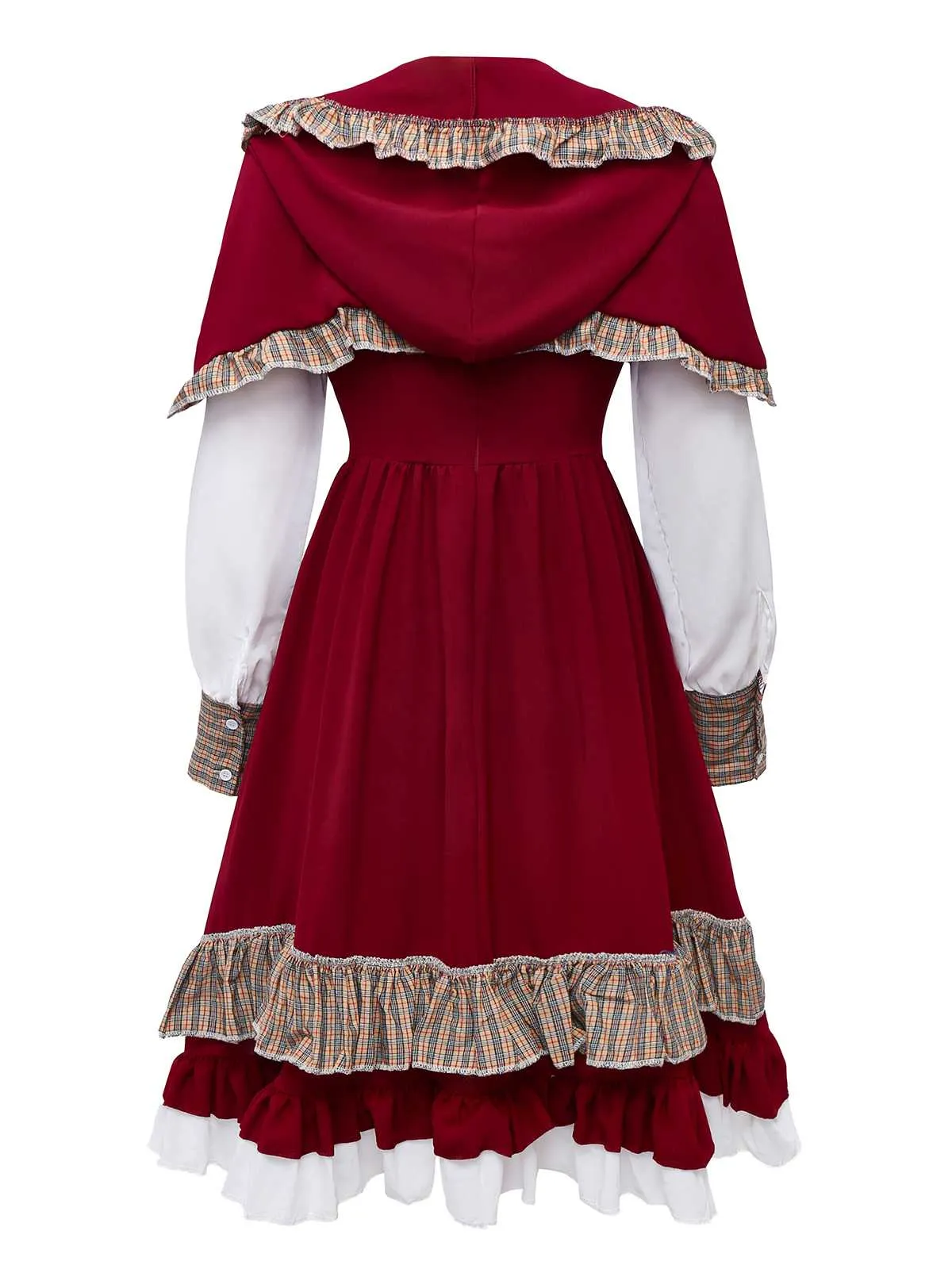 1950s Red Riding Halloween Costume Dress With Cape sold by Retro Stage product image thumbnail 3
