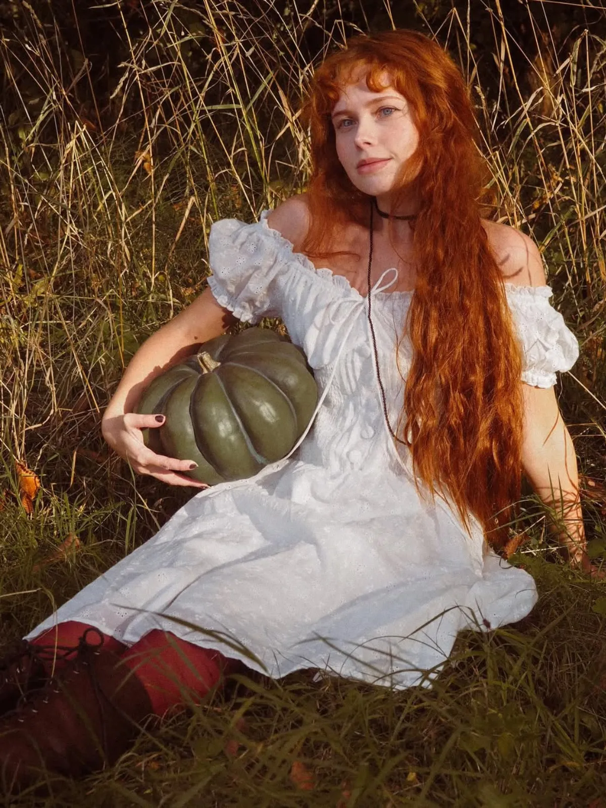 White 1940s Solid Cotton Embroidered Lace Dress sold by Retro Stage product image thumbnail 2