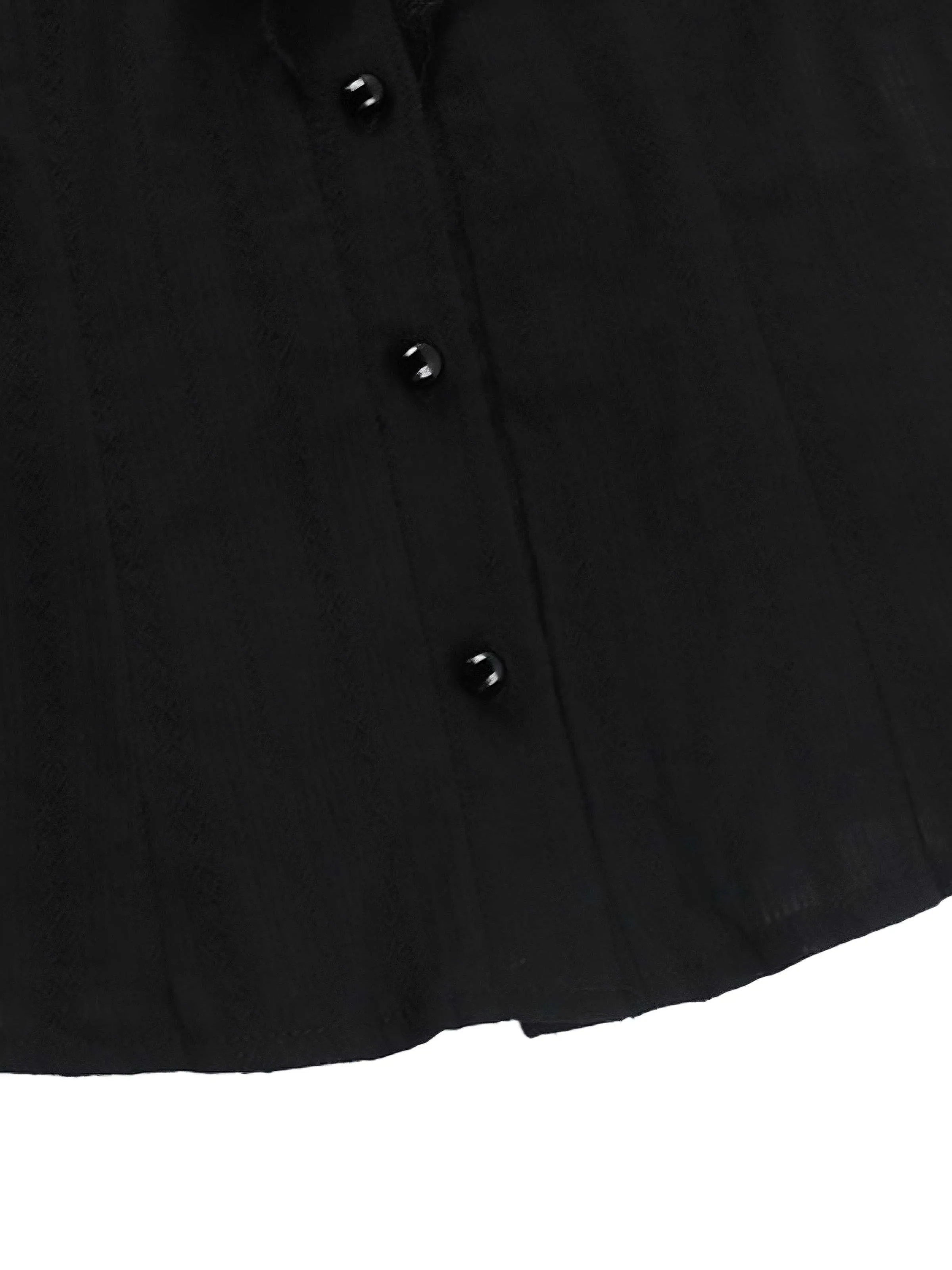 Black 1980s Gothic Pure Cotton Ruffled Blouse sold by Retro Stage product image thumbnail 5