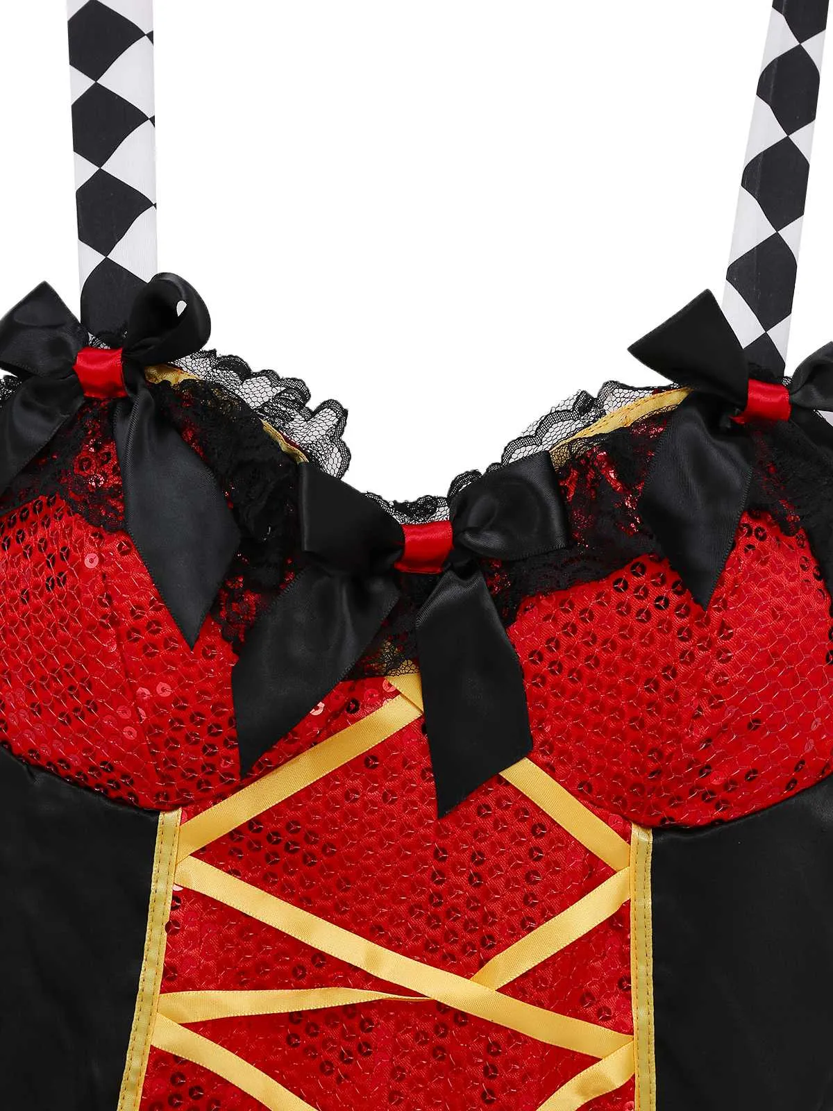 1970s Halter Halloween Queen Of Hearts Sequined Costume sold by Retro Stage product image thumbnail 3