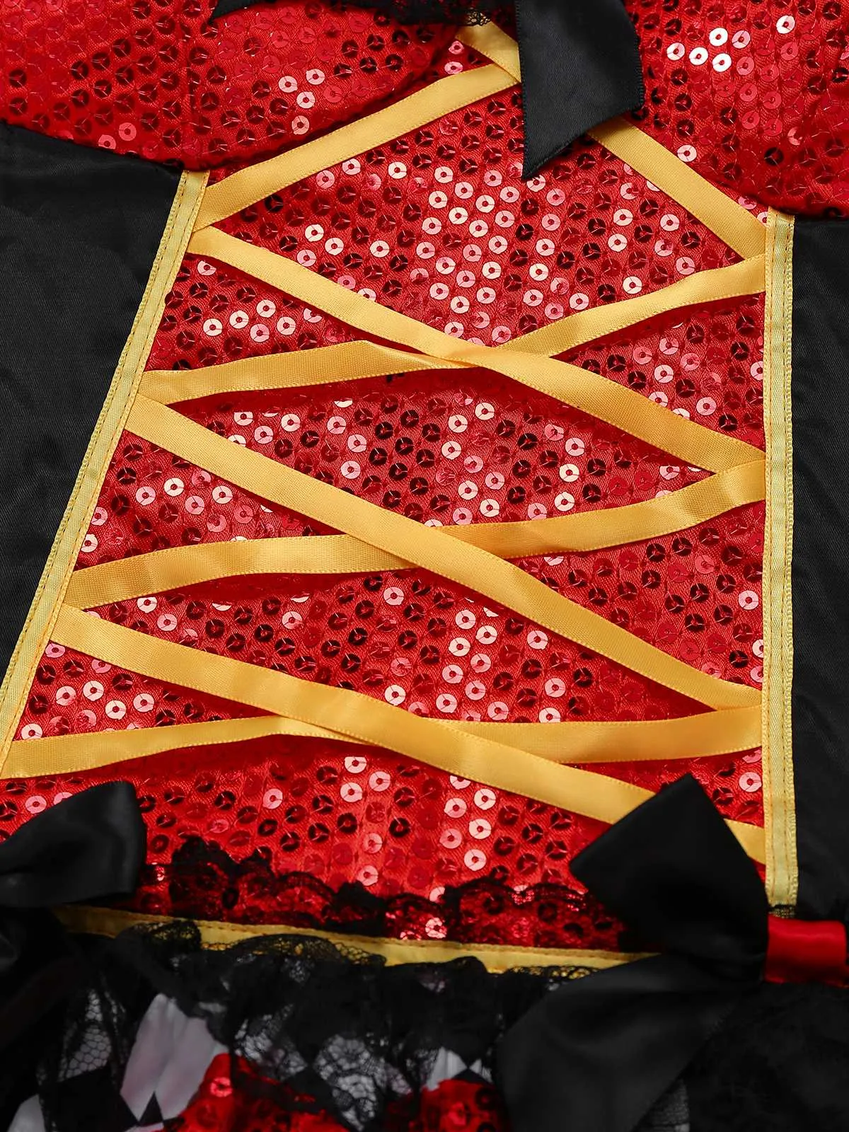 1970s Halter Halloween Queen Of Hearts Sequined Costume sold by Retro Stage product image thumbnail 4
