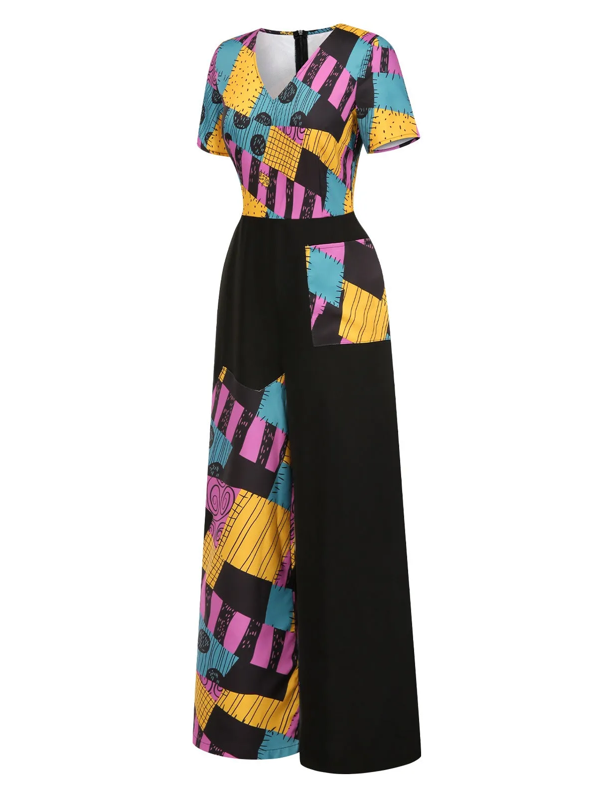 Multicolor 1940s Nightmare Before Christmas Sally Jumpsuit sold by Retro Stage product image thumbnail 4