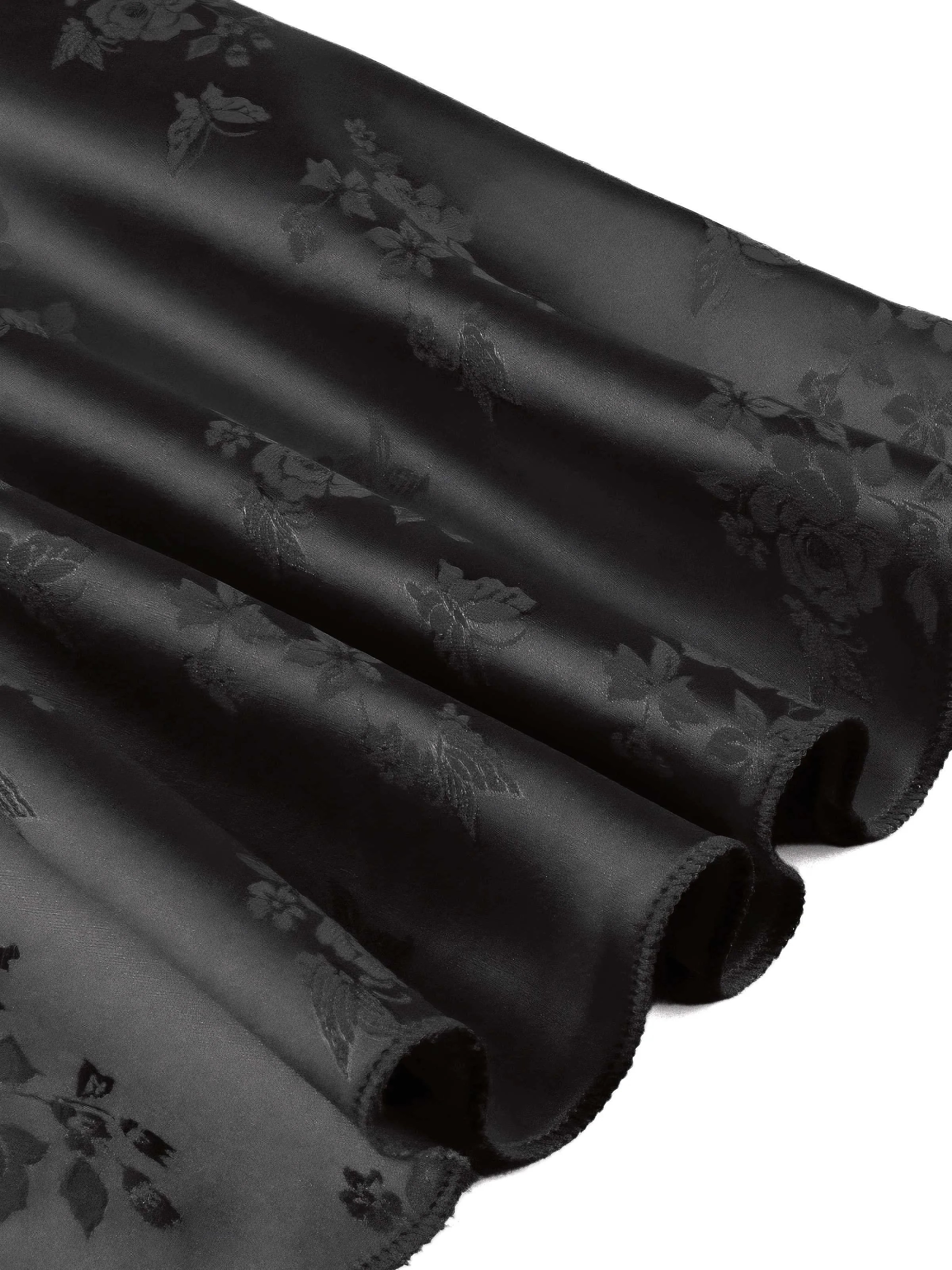 1980s Spaghetti Strap Asymmetrical Satin Dress sold by Retro Stage product image thumbnail 3