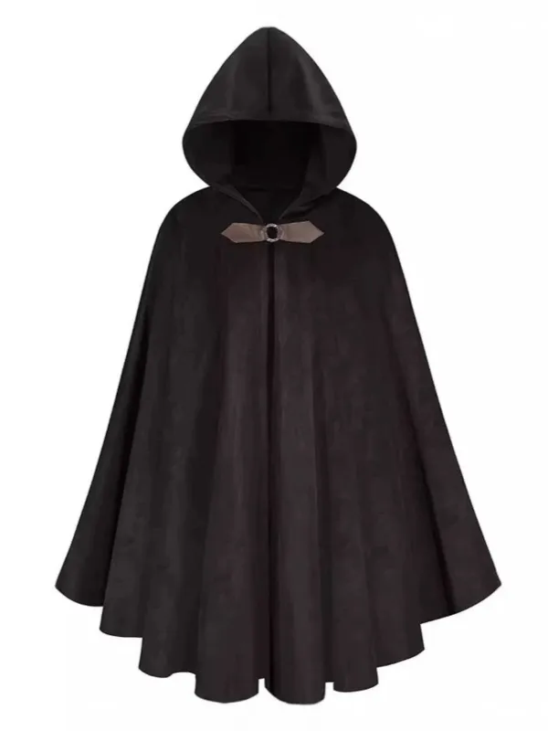 1940s Halloween Medieval Faux-Suede Cloak sold by Retro Stage