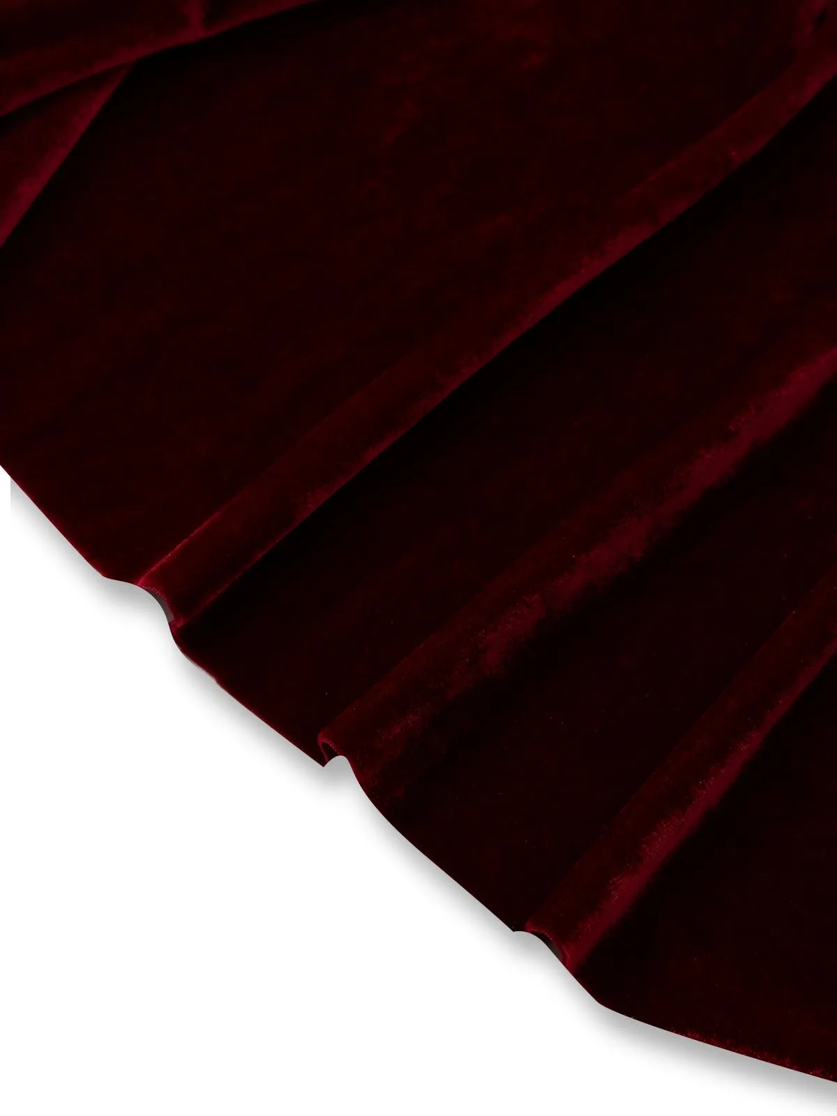 Burgundy 1960s Gothic Mesh Strapless Irregular Hem Dress sold by Retro Stage product image thumbnail 5