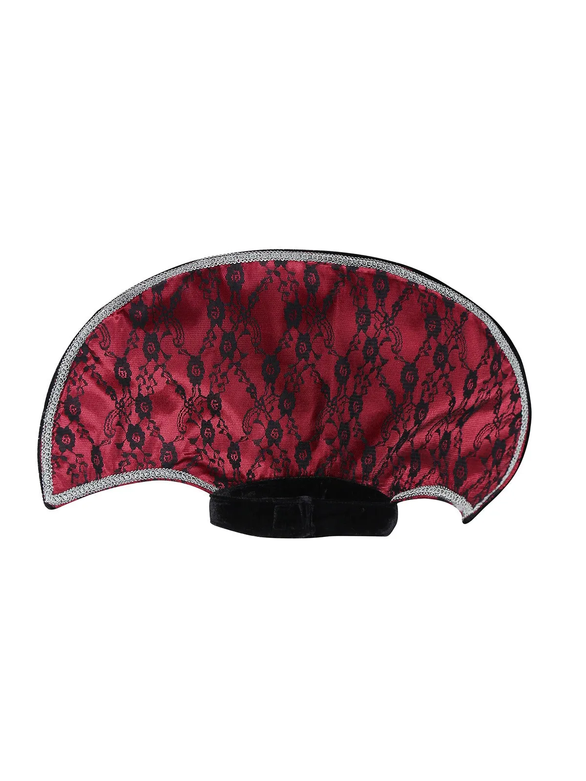 Red 1970s Bat Strapless Lace High-Low Hem Dress sold by Retro Stage product image thumbnail 5