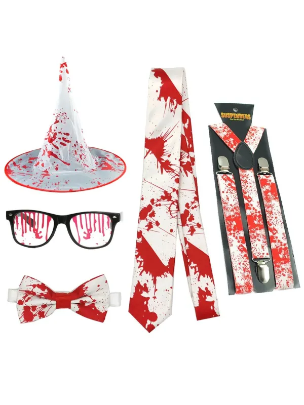 Halloween Costume Party Blood Drop Socks & Gloves Set sold by Retro Stage