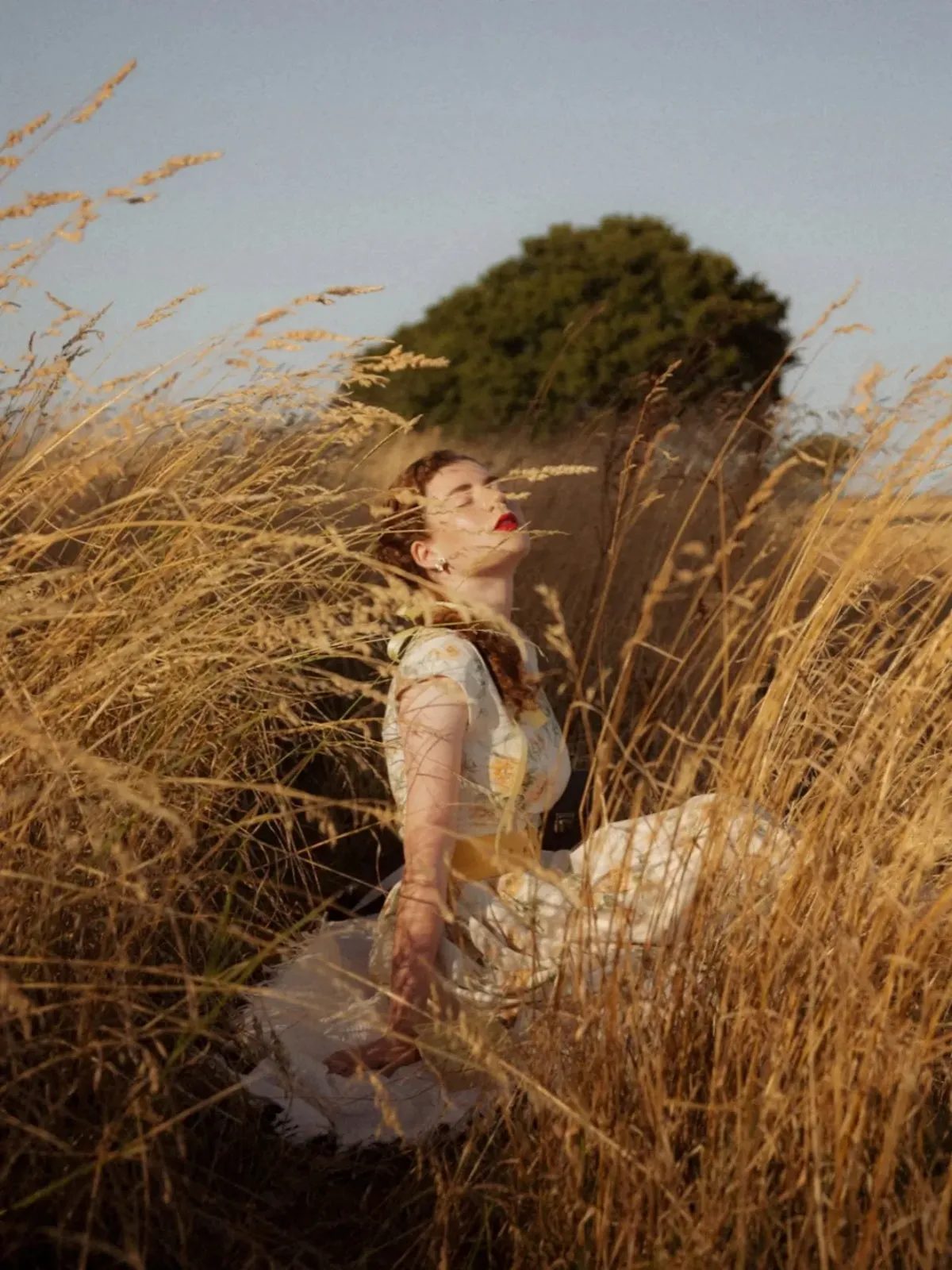 Yellow 1950s Boat Neck Antique Floral Dress sold by Retro Stage