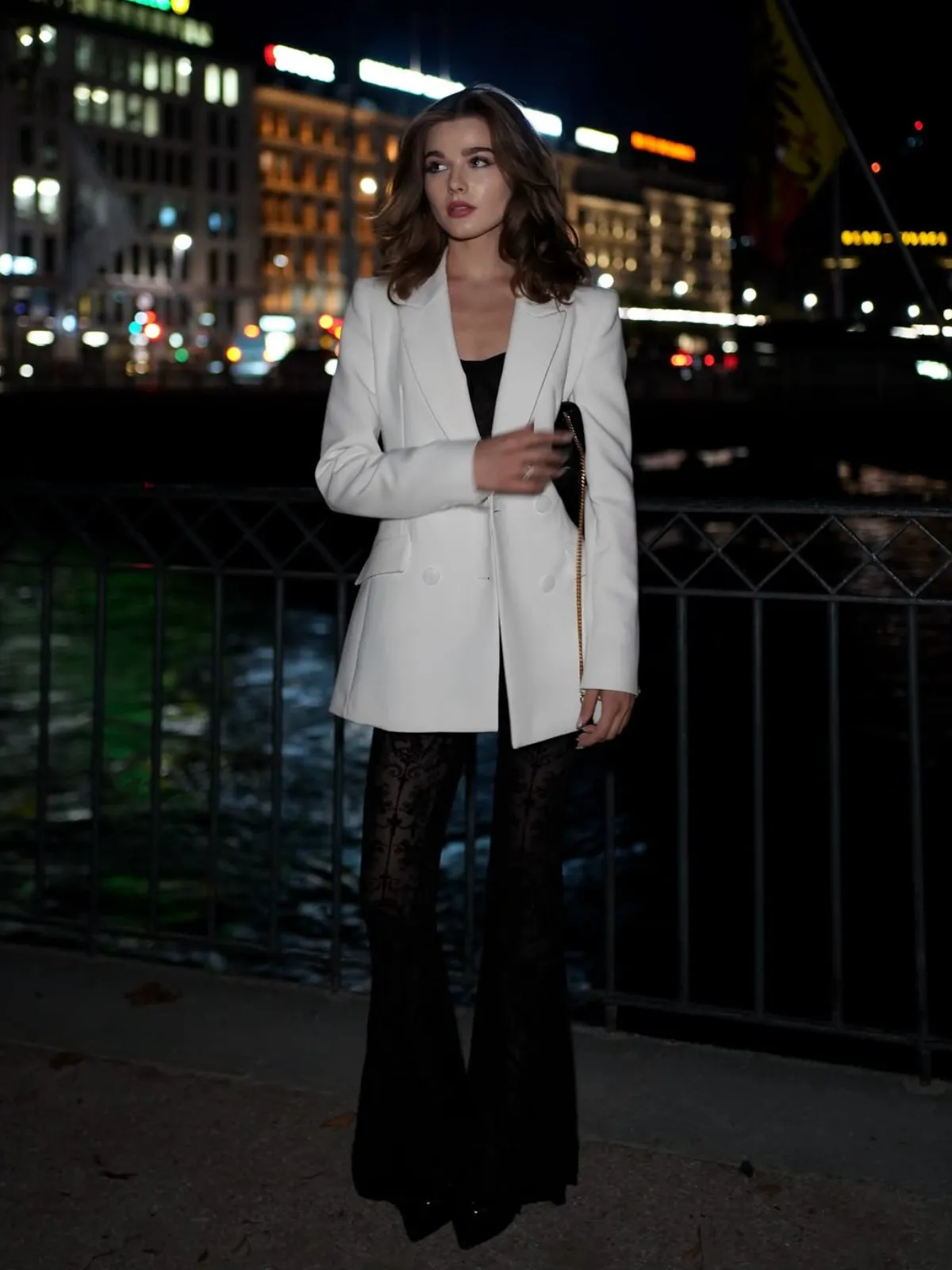 1930s Halloween Lace High Waisted Flared Pants sold by Retro Stage