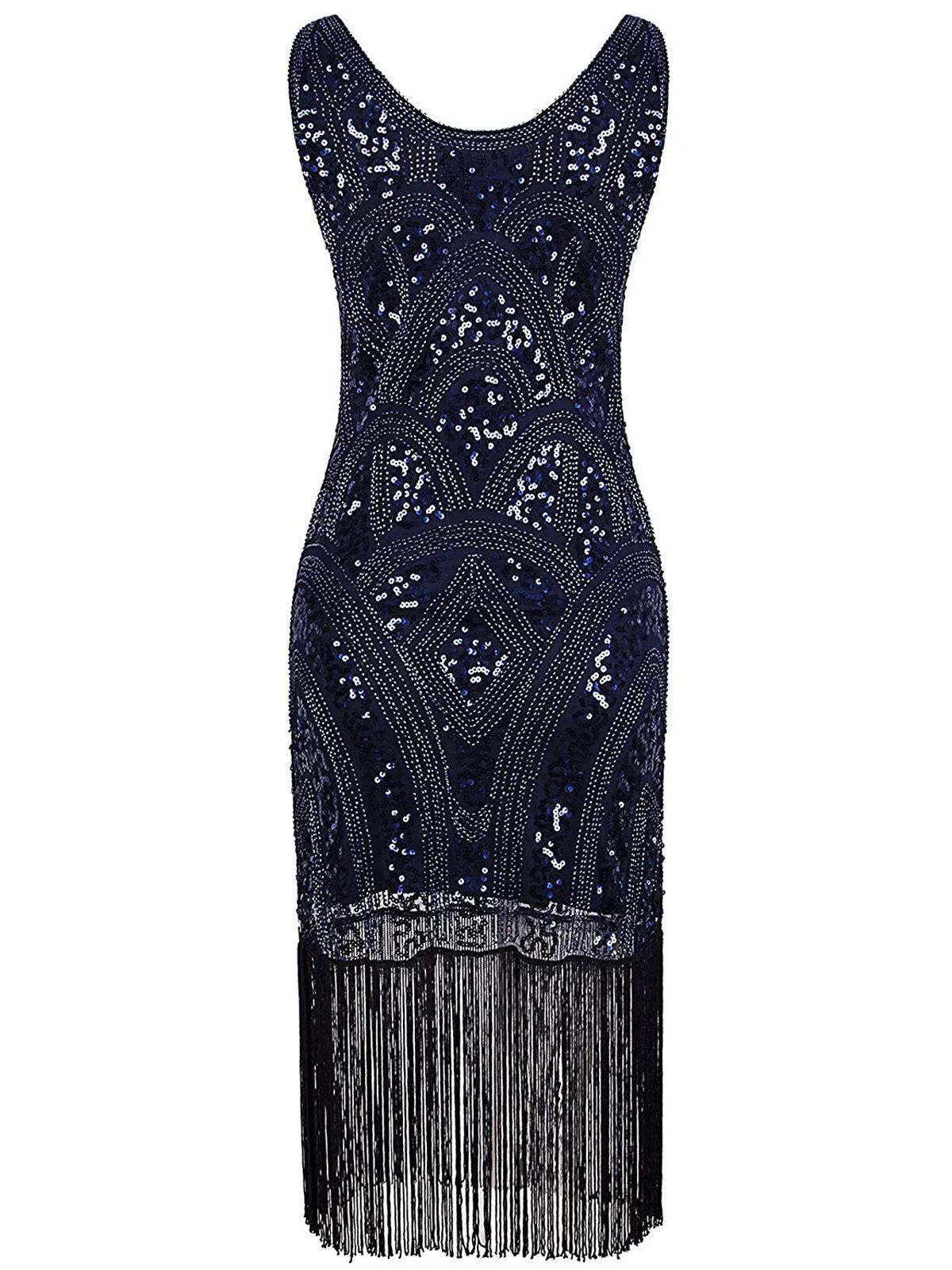 1920s Sequin Fringe Flapper Dress sold by Retro Stage product image thumbnail 3