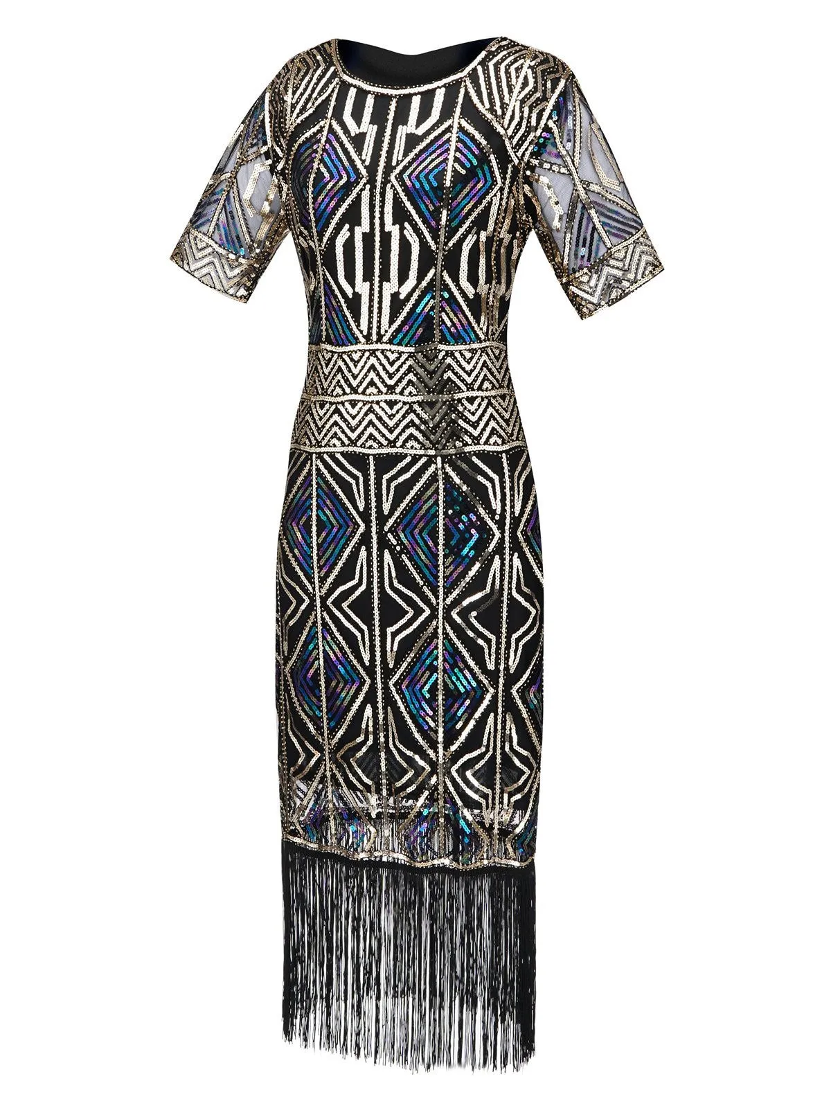 1920s Sequin Fringed flapper Dress sold by Retro Stage product image thumbnail 2