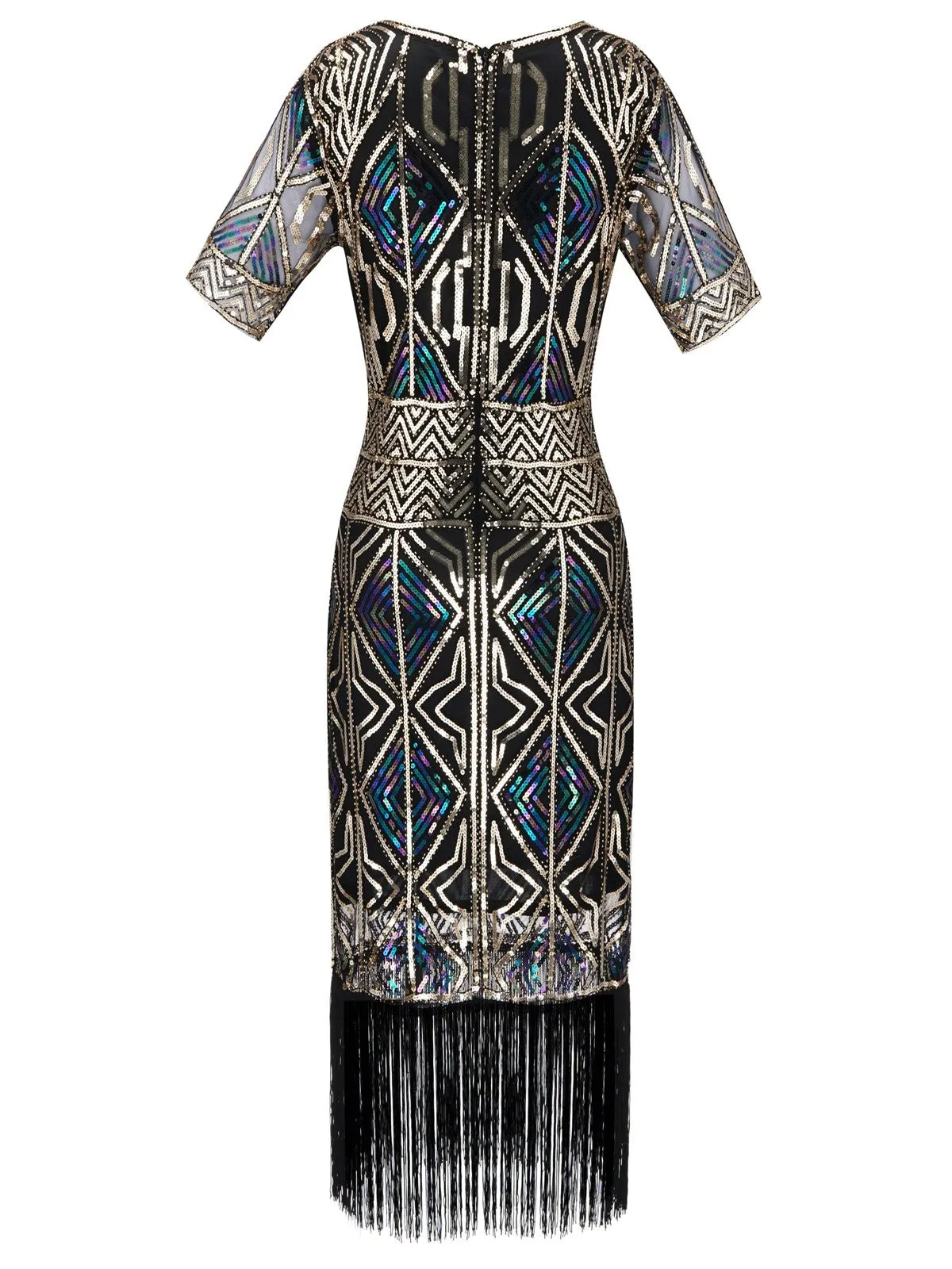 1920s Sequin Fringed flapper Dress sold by Retro Stage product image thumbnail 3