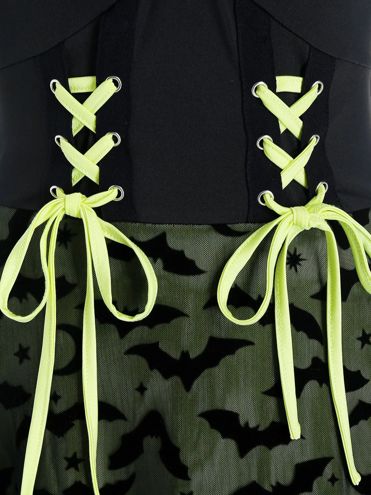 Yellow 1950s Strap Bat Swing Dress sold by Retro Stage product image thumbnail 4