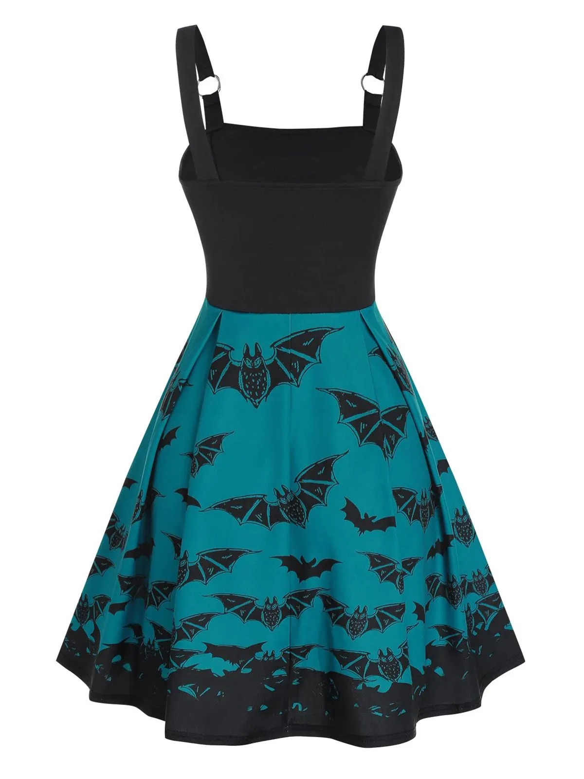 Blue 1950s Strap Bat Swing Dress sold by Retro Stage product image thumbnail 2