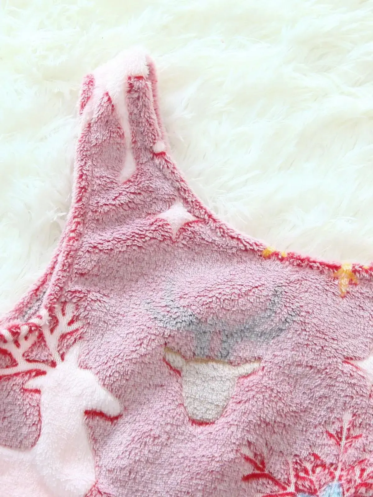 2PCS 1970s Glowing Colorful Print Flannel Pajama Set sold by Retro Stage product image thumbnail 3