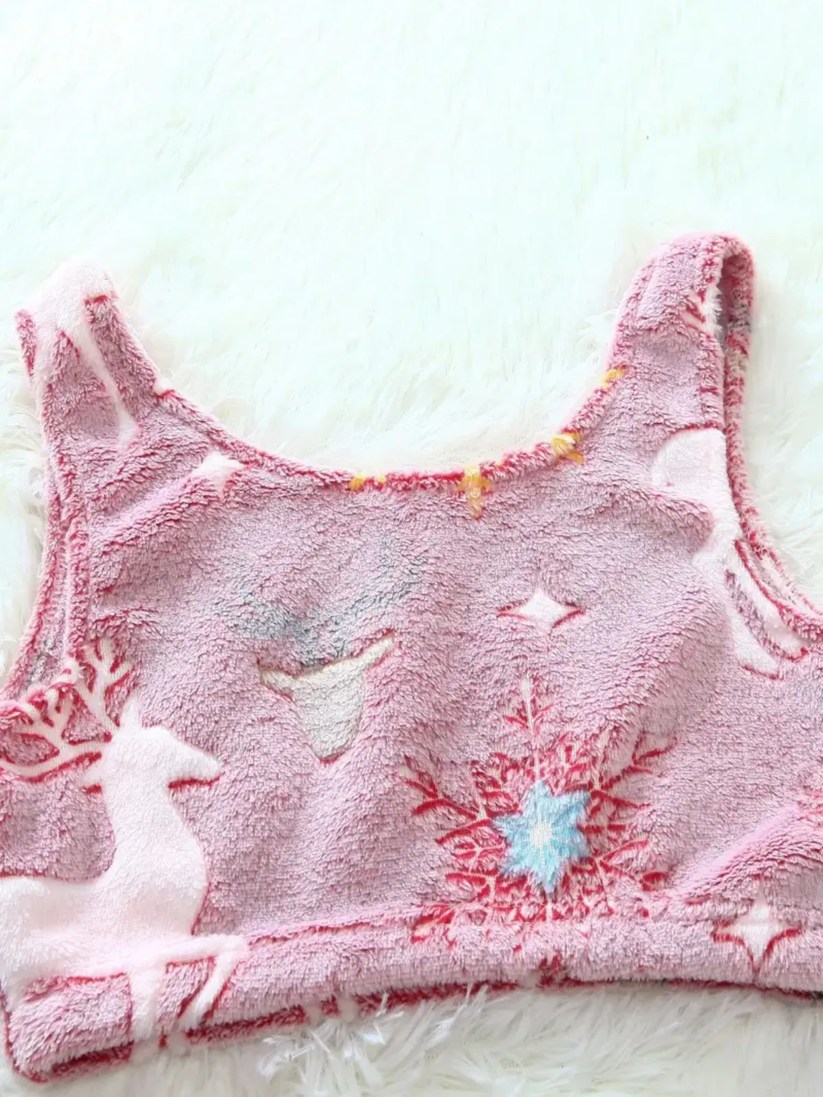 2PCS 1970s Glowing Colorful Print Flannel Pajama Set sold by Retro Stage product image thumbnail 4