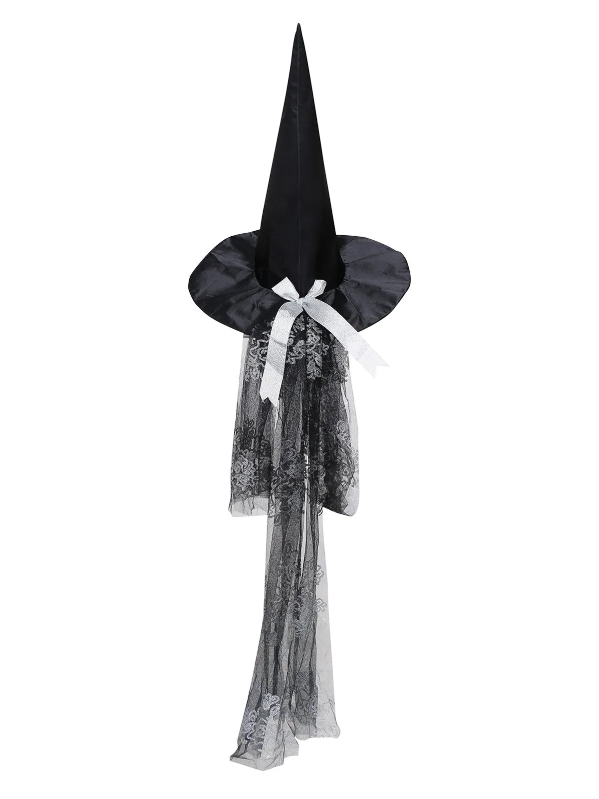 Black 1970s Vampire Bride Off-Shoulder Mesh Dress sold by Retro Stage product image thumbnail 3