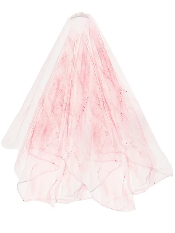 Halloween White Blood Drop Gothic Bridal Veil sold by Retro Stage