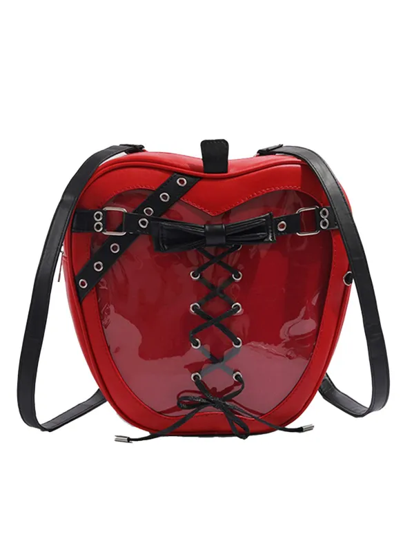 Gothic Apple Corset Bow Leather Crossbody Bag sold by Retro Stage