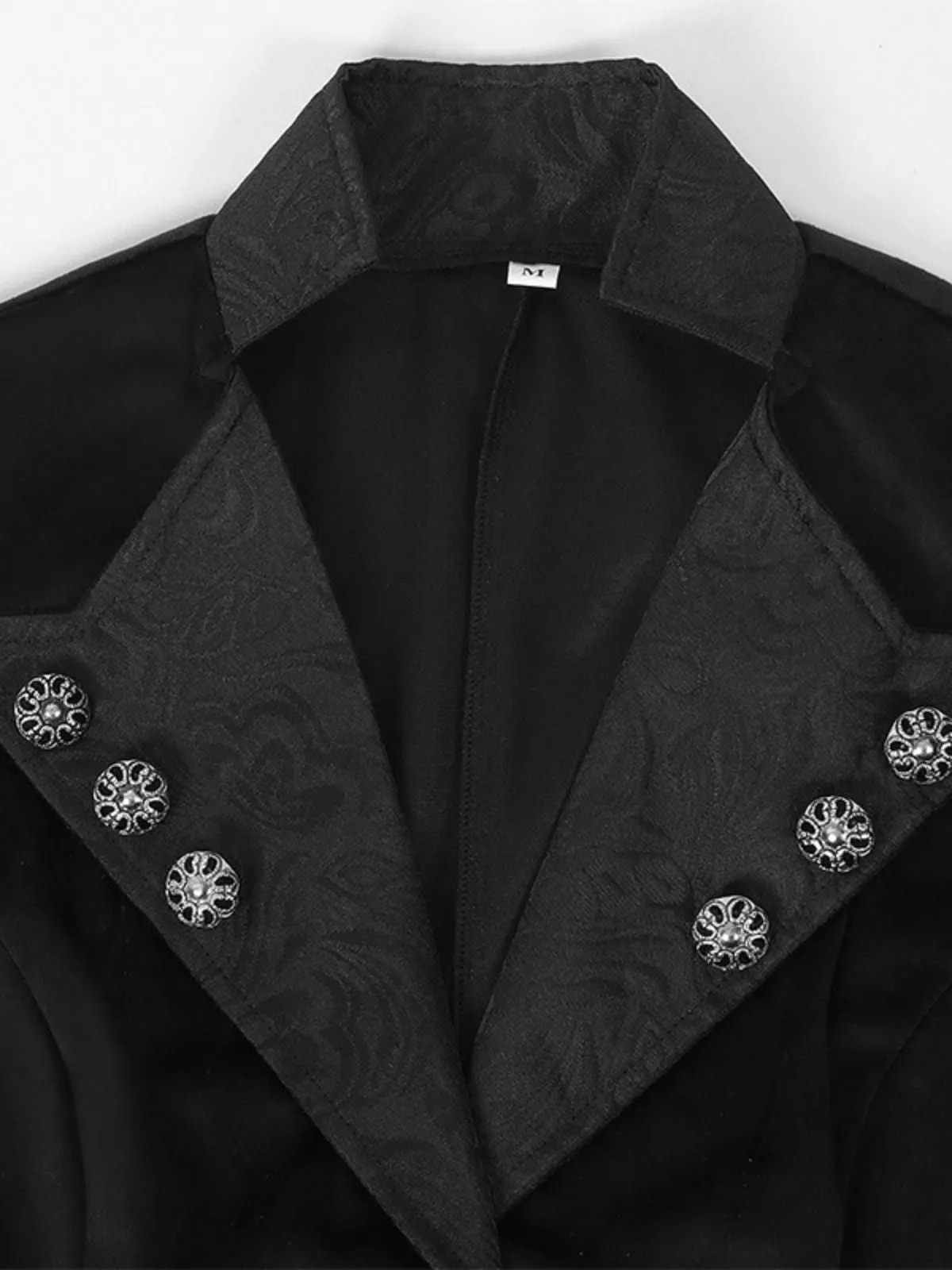 Black 1950s Gothic Lapel Bell Sleeve Lace Coat sold by Retro Stage product image thumbnail 3