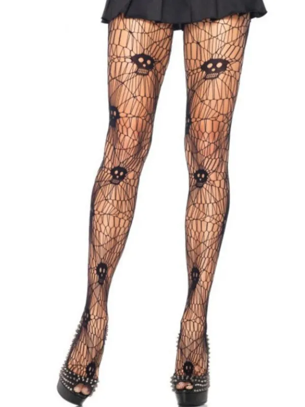 Halloween Skull Spider Web Stockings sold by Retro Stage