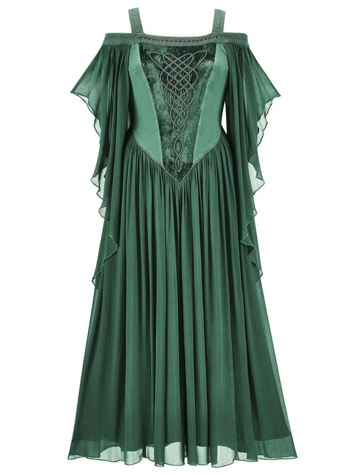 1950s Solid Velvet Mesh Cold Shoulder Dress sold by Retro Stage product image thumbnail 4