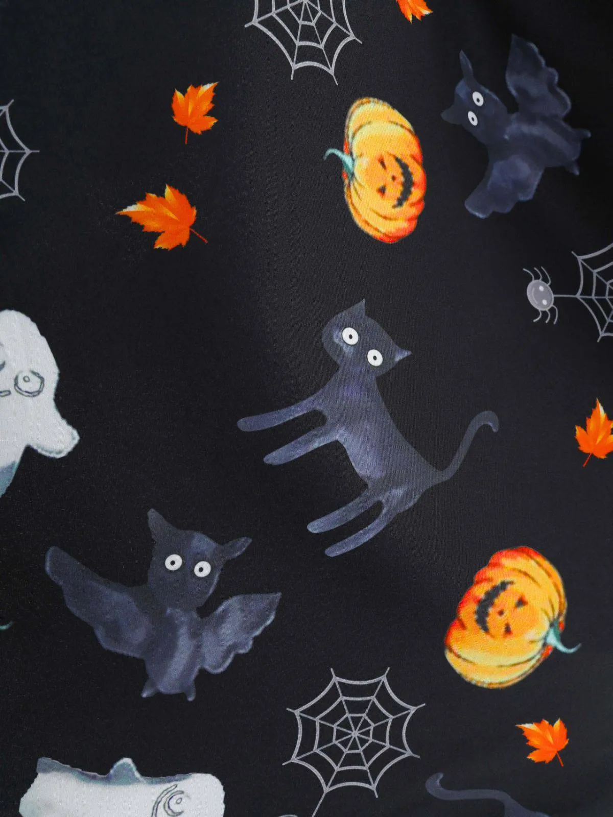 1950s Halloween Pumpkin Spiderweb Petal Neck Dress sold by Retro Stage product image thumbnail 5