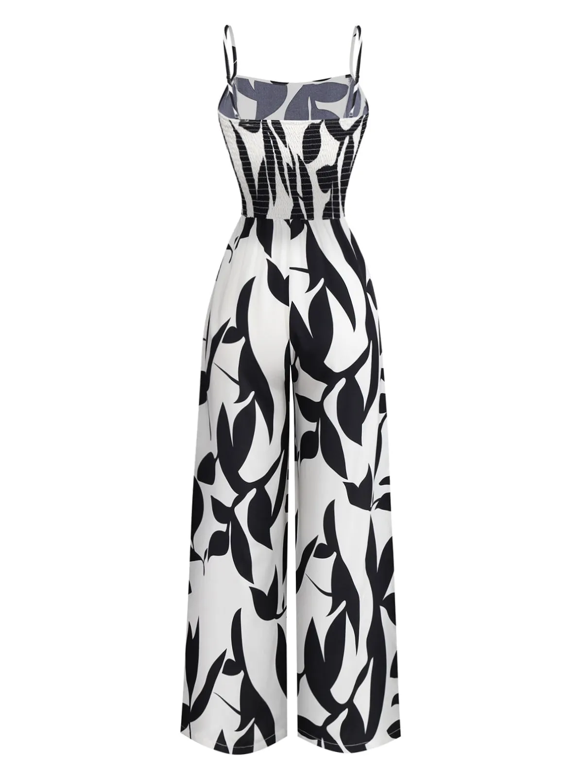 Black 1930s Leaf Silhouette Spaghetti Strap Jumpsuit sold by Retro Stage product image thumbnail 2