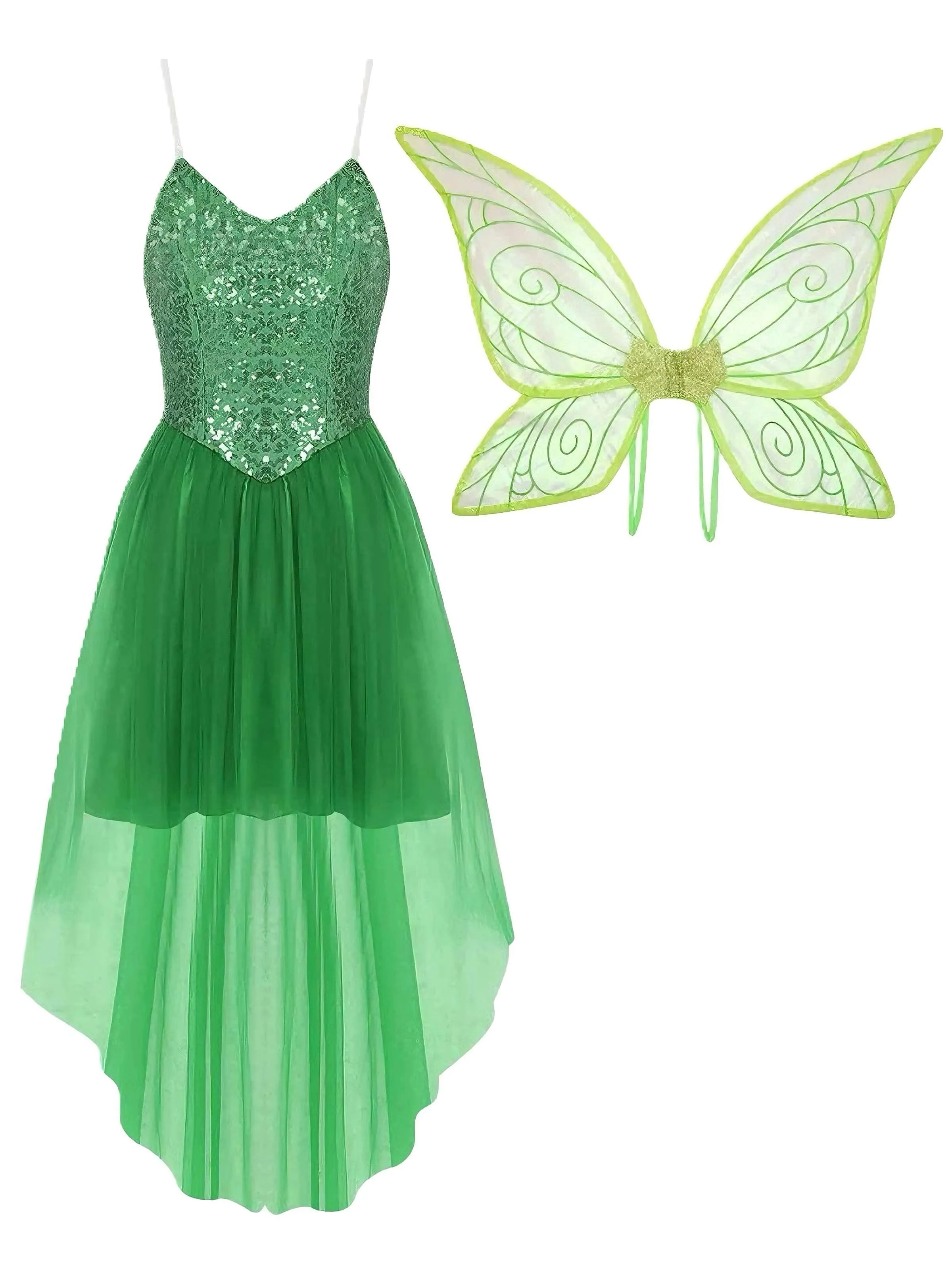 1970s Halloween Fairy Wings Sequin Tulle Costume Dress sold by Retro Stage product image thumbnail 4