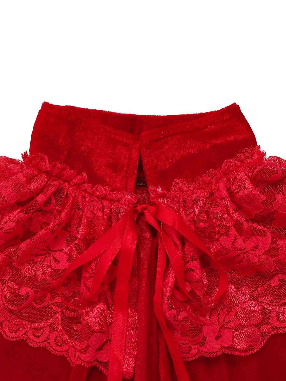 1950s Solid Lace Velvet Patchwork Cape sold by Retro Stage product image thumbnail 3