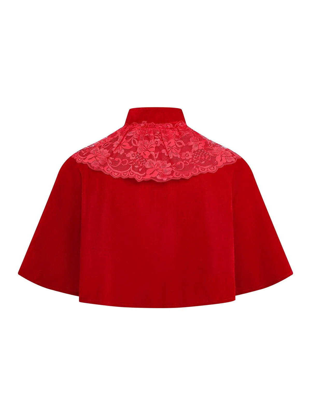 1950s Solid Lace Velvet Patchwork Cape sold by Retro Stage product image thumbnail 2