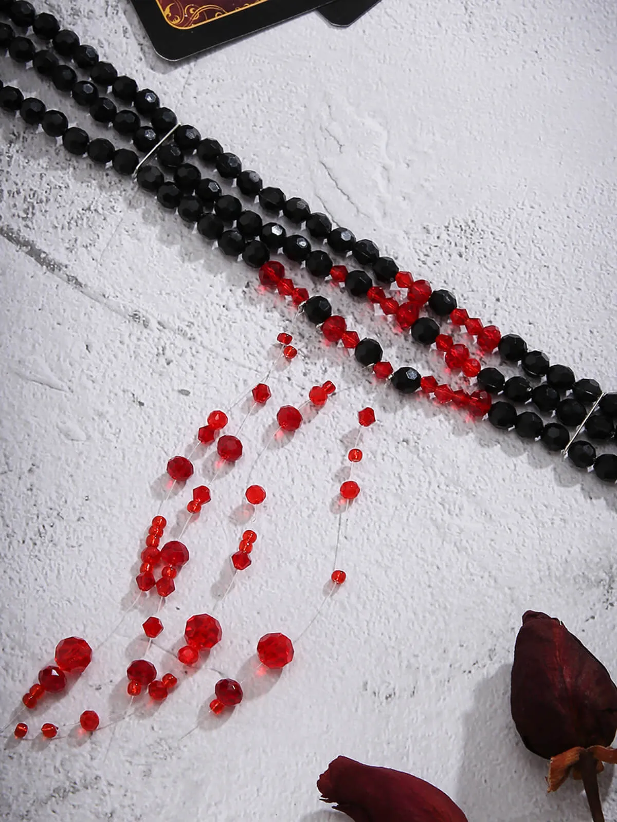 Halloween Gothic Crystal Blood Drop Necklace sold by Retro Stage product image thumbnail 2