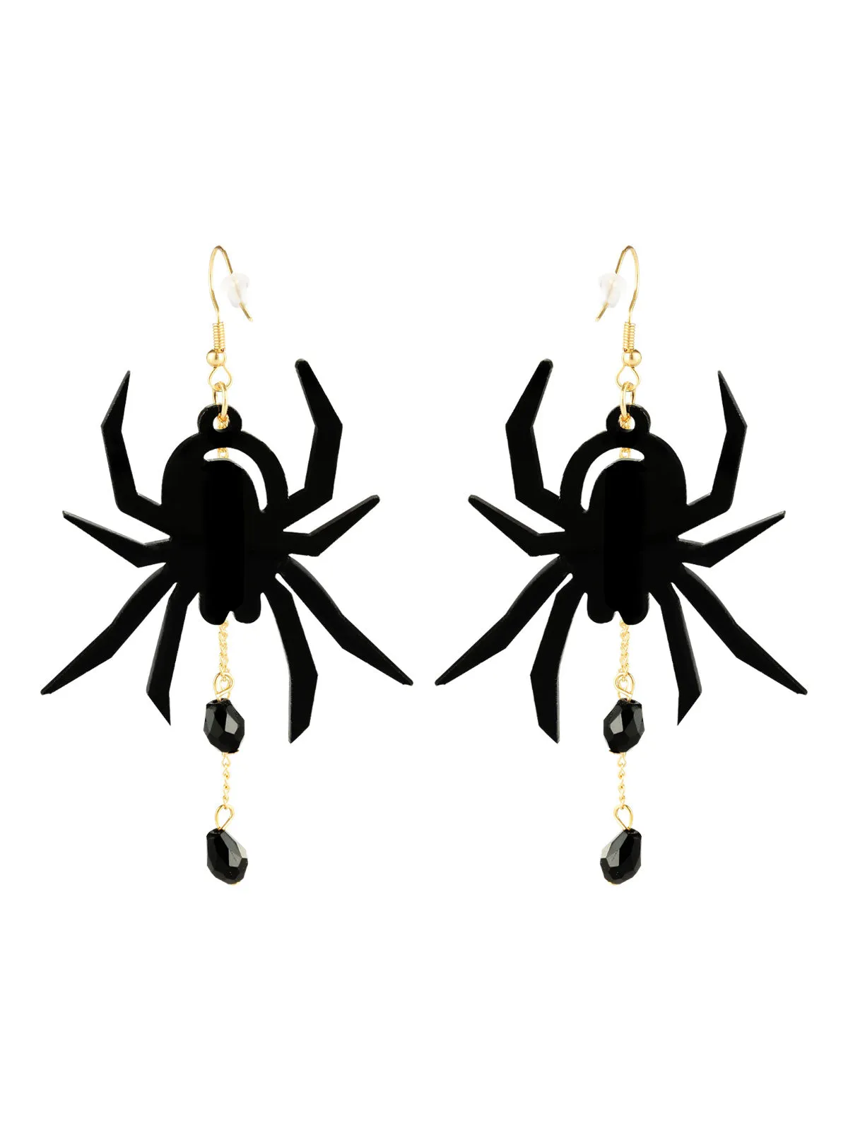 Halloween Black Spider Dangle Earrings sold by Retro Stage