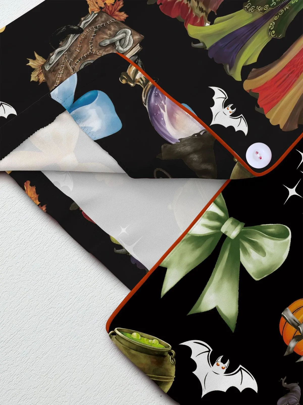 1970s Halloween Witch Print Satin Pajama Set sold by Retro Stage product image thumbnail 3