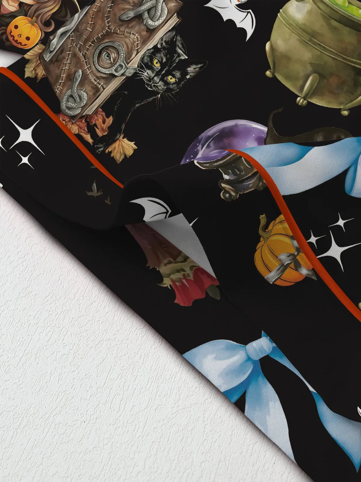 1970s Halloween Witch Print Satin Pajama Set sold by Retro Stage product image thumbnail 4