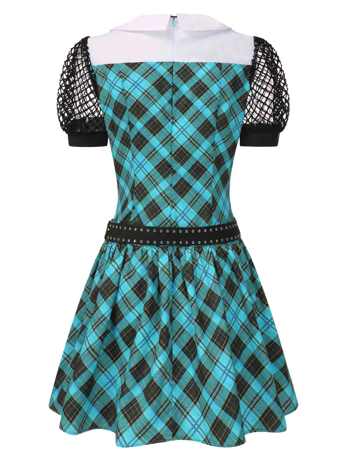 Blue 1970s Plaid Peter Pan Collar Frankie Stein Dress sold by Retro Stage product image thumbnail 5