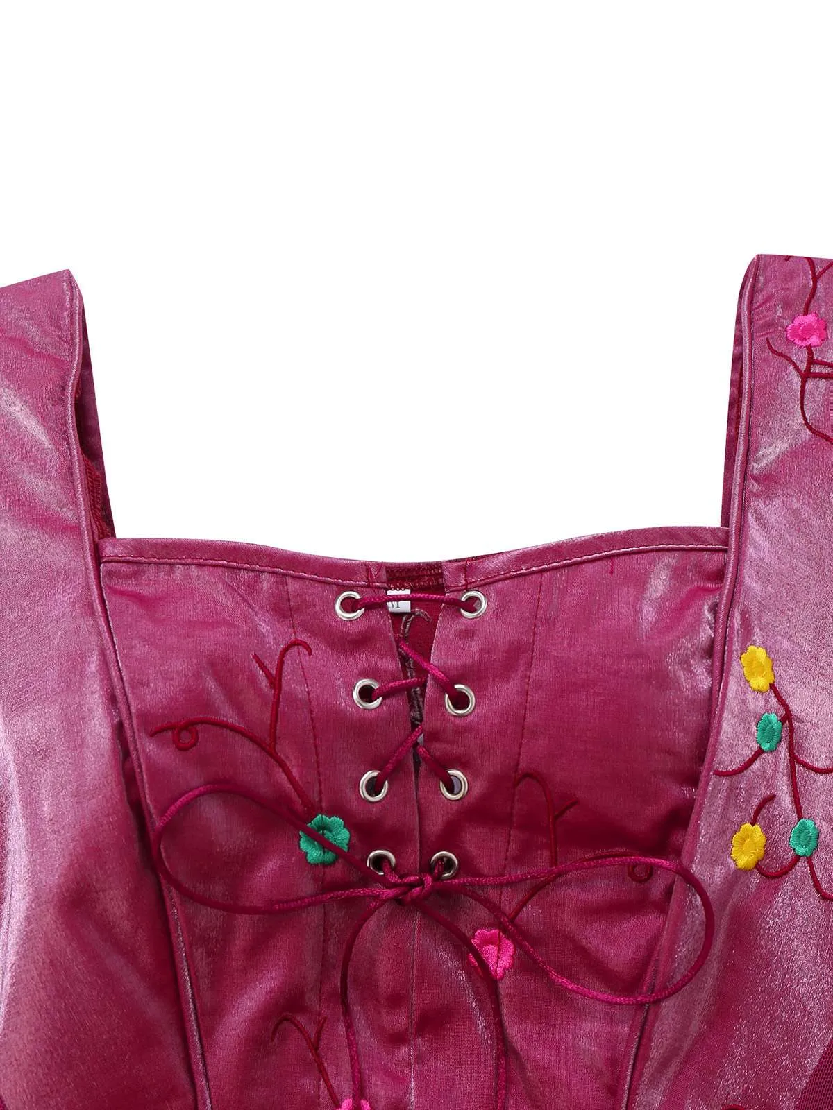 Purple 2PCS 1930s Hocus Pocus Lace Floral Top & Skirt sold by Retro Stage product image thumbnail 3