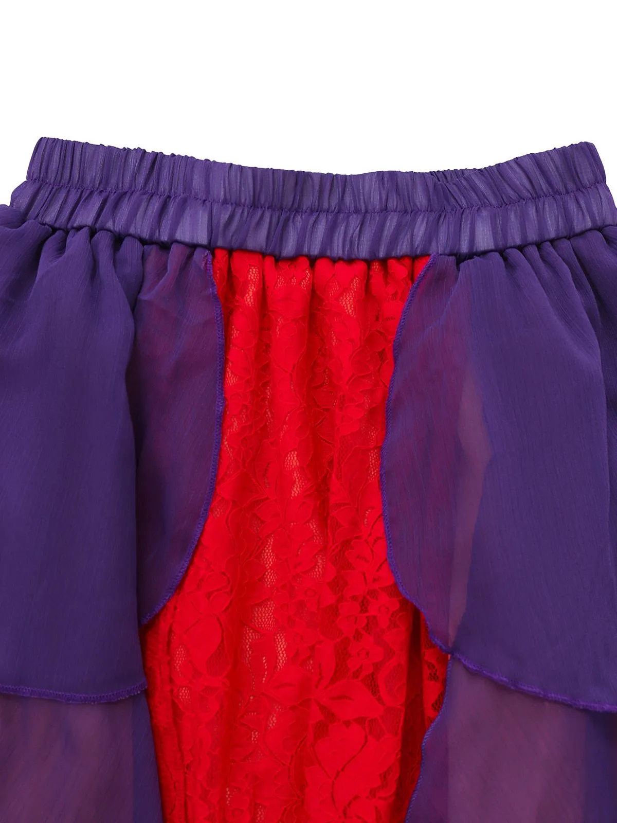 Purple 2PCS 1930s Hocus Pocus Lace Floral Top & Skirt sold by Retro Stage product image thumbnail 4