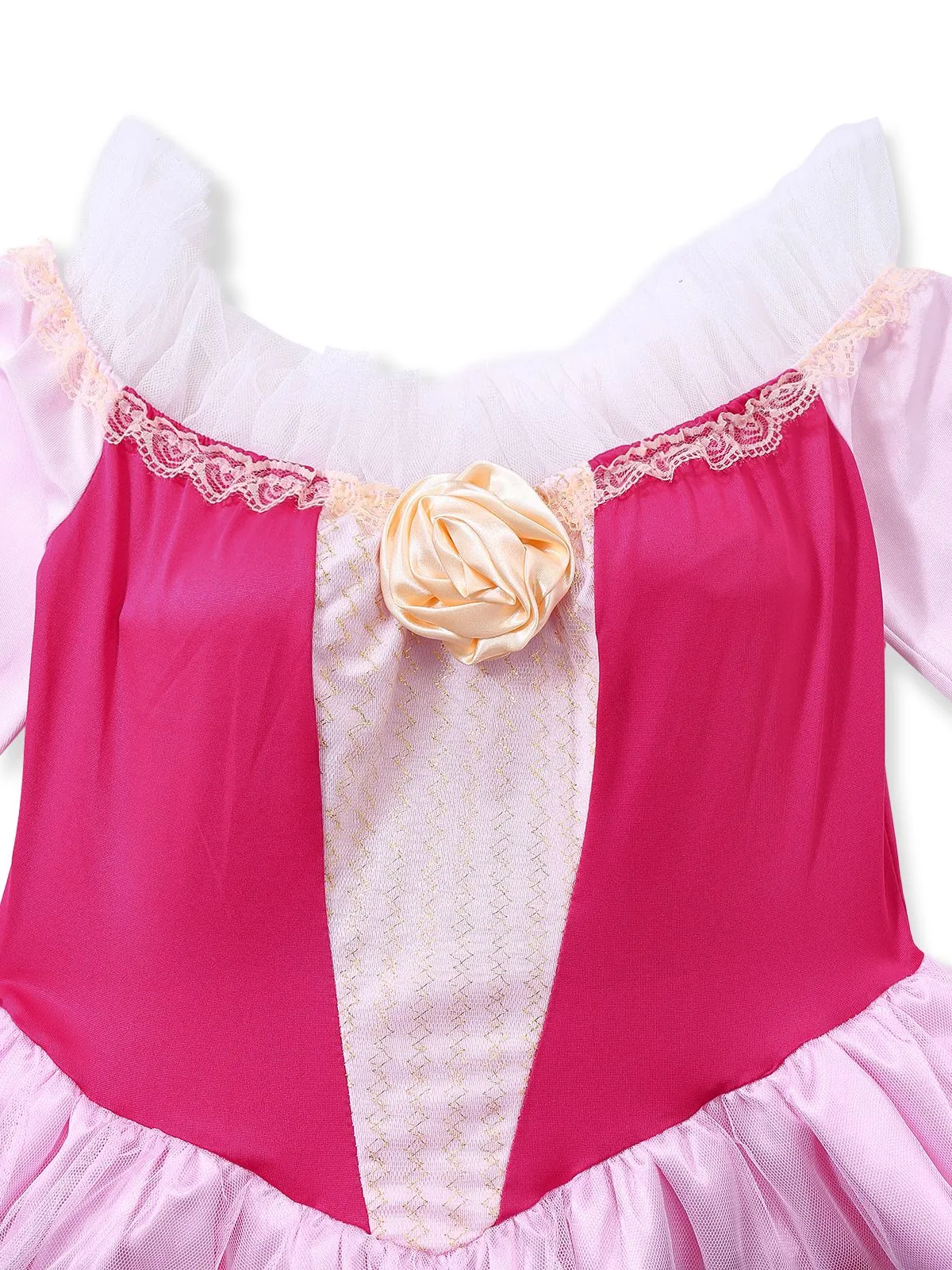 Pink 1940s Princess Off Shoulder Tulle Party Dress sold by Retro Stage product image thumbnail 5