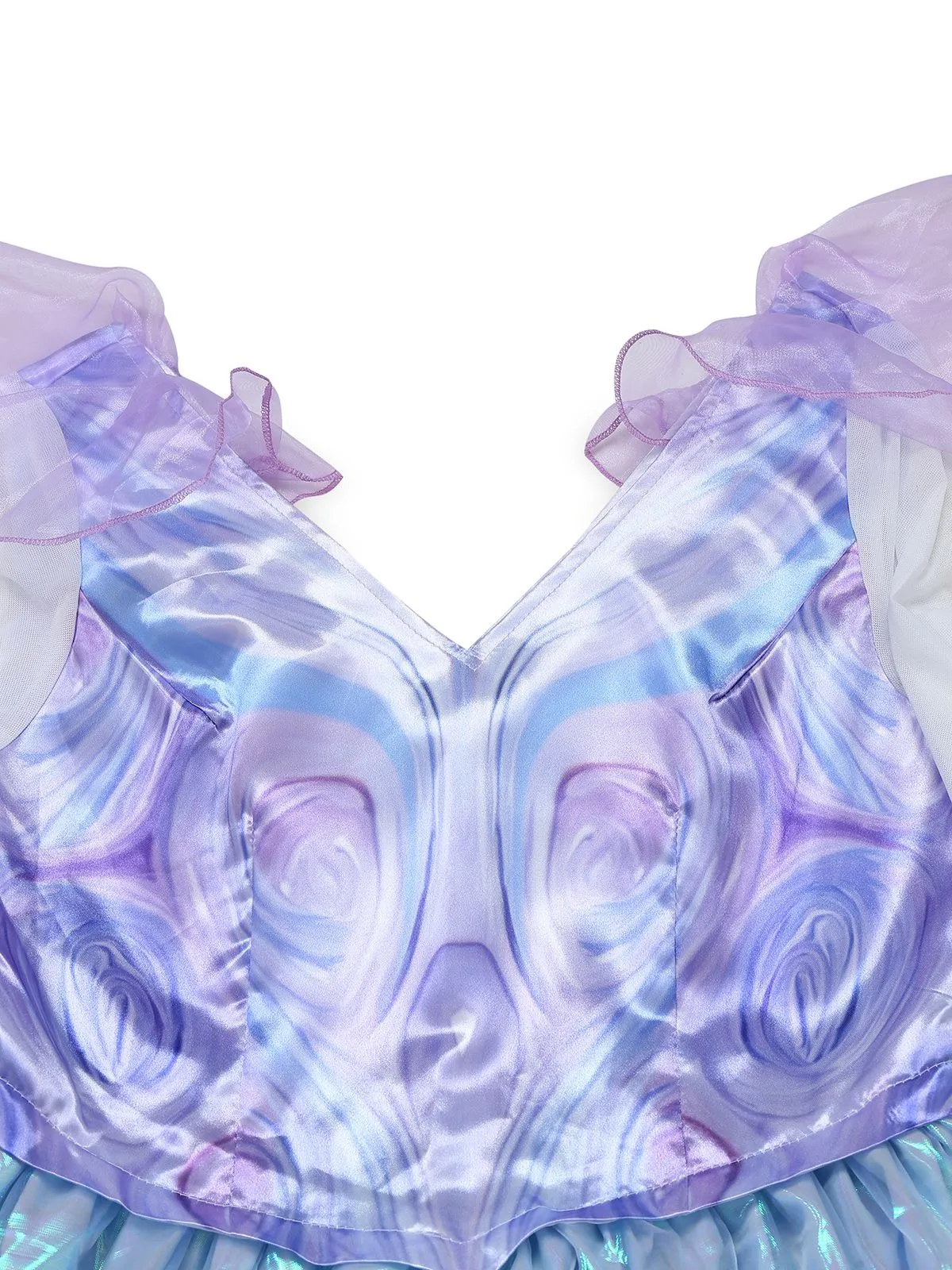 Blue 1950s Wicked Witch Mesh Dress sold by Retro Stage product image thumbnail 5