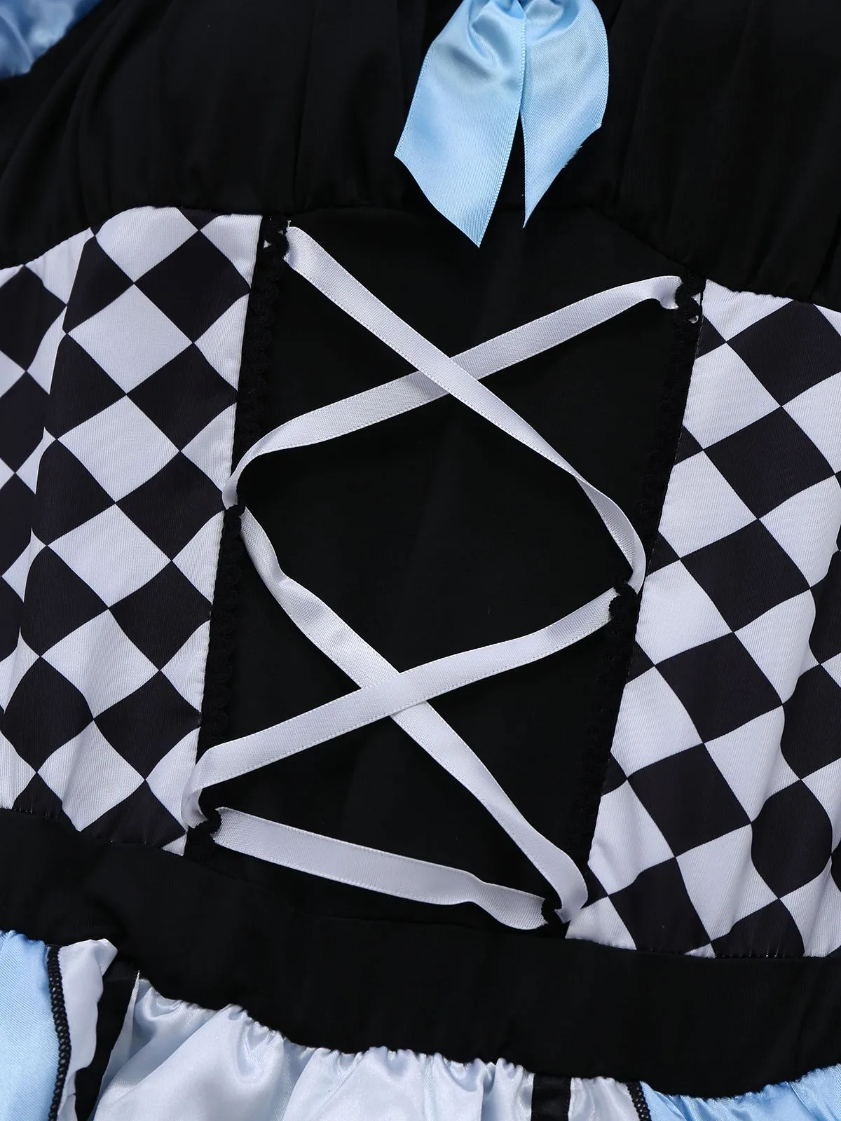 Blue 1960s Alice Puff Sleeve Apron Dress sold by Retro Stage product image thumbnail 5