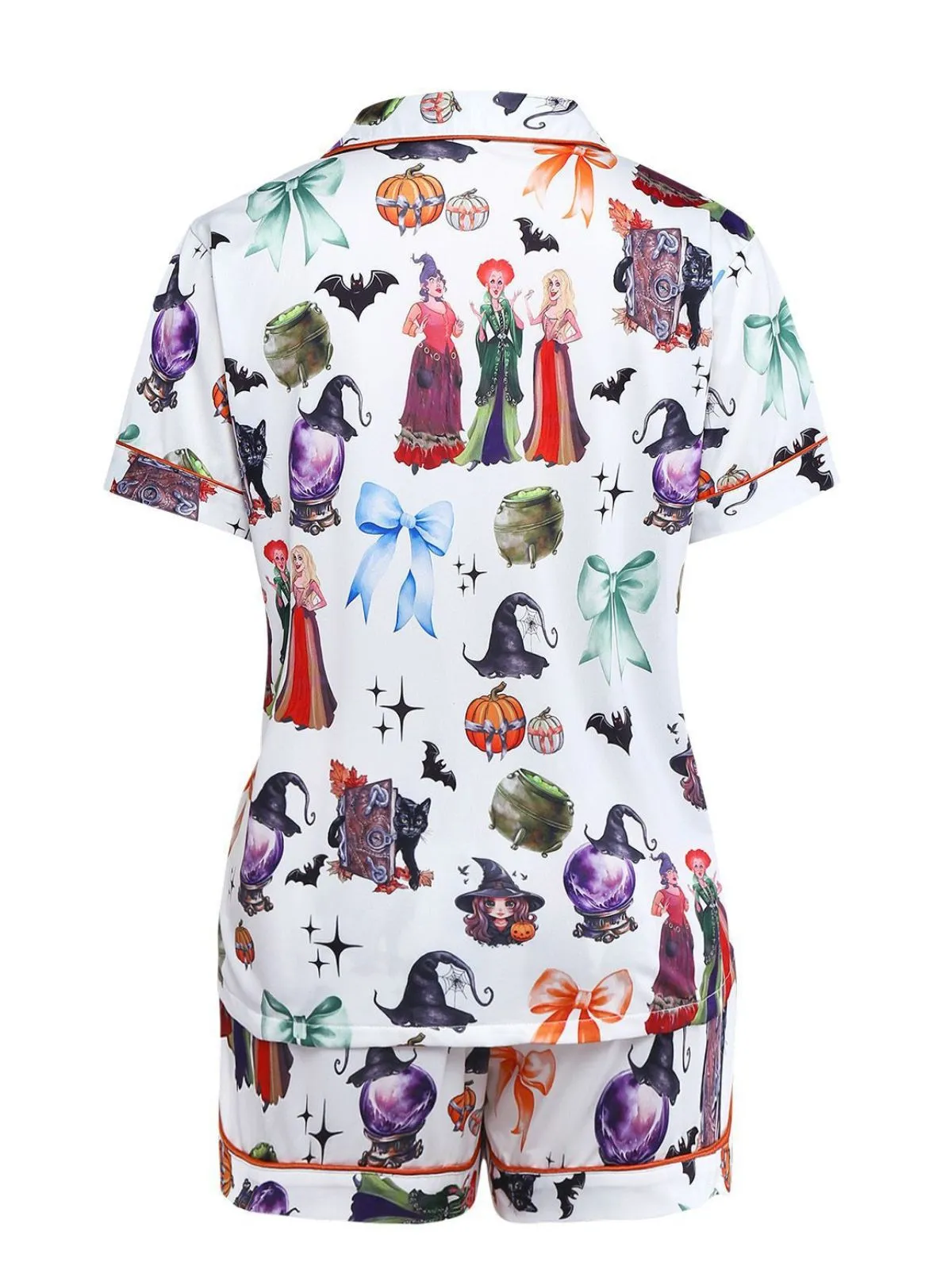 1970s Halloween Witch Print Satin Pajama Set sold by Retro Stage product image thumbnail 2