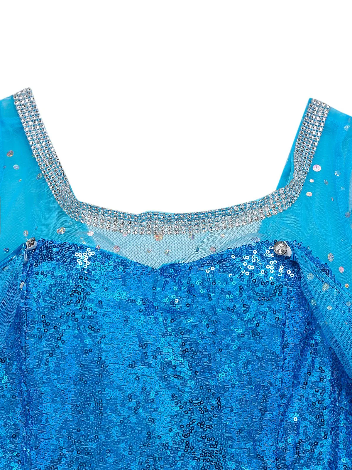 Blue 1970s Solid Sequined Elsa Cape & Dress sold by Retro Stage product image thumbnail 4