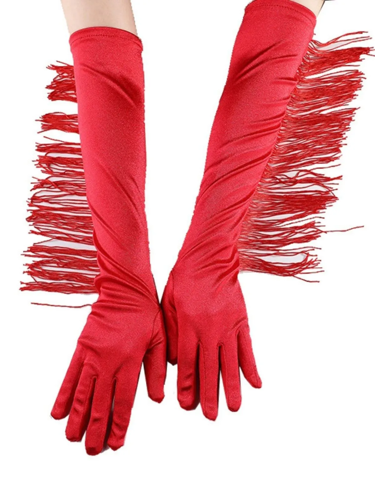 Vintage Fringe Opera & Party Long Gloves sold by Retro Stage product image thumbnail 5