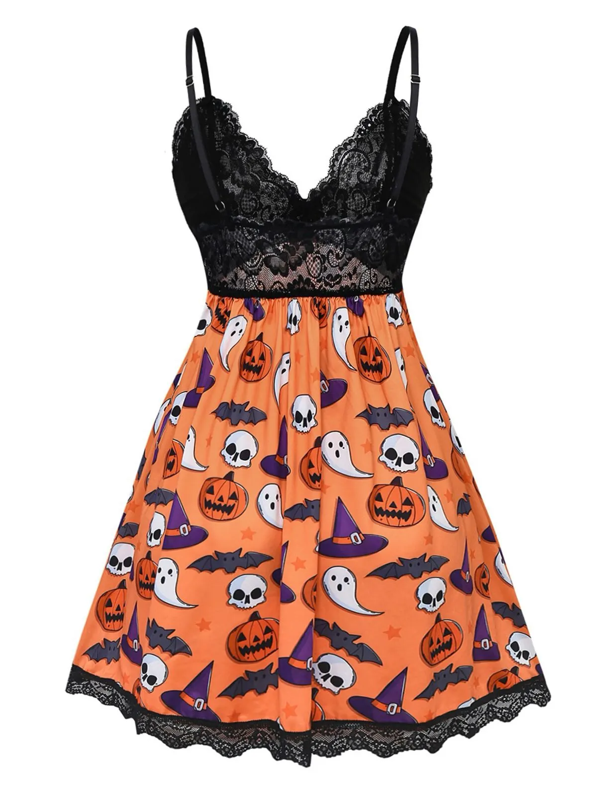 1960s Halloween Print Lace Patchwork Sleepwear sold by Retro Stage product image thumbnail 2