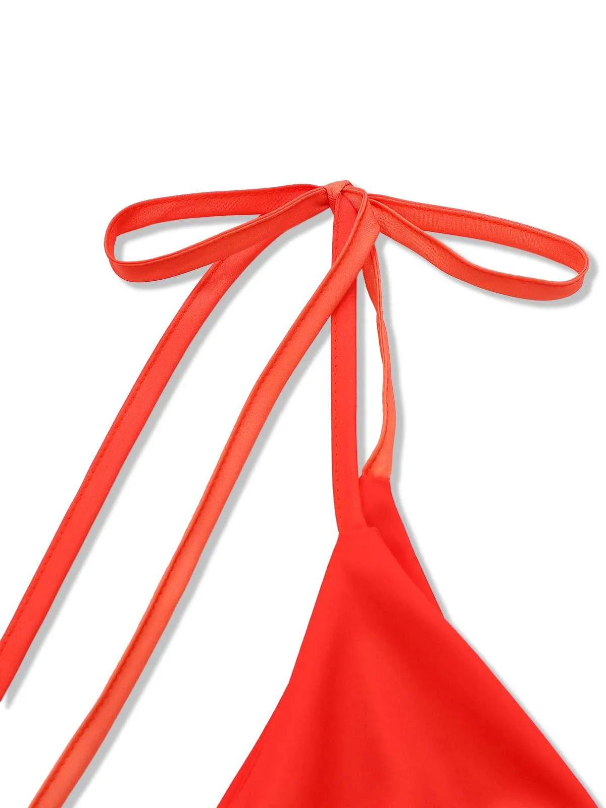 Orange 1930s Slip V-Neck Gradient Pleated Maxi Dress sold by Retro Stage product image thumbnail 5