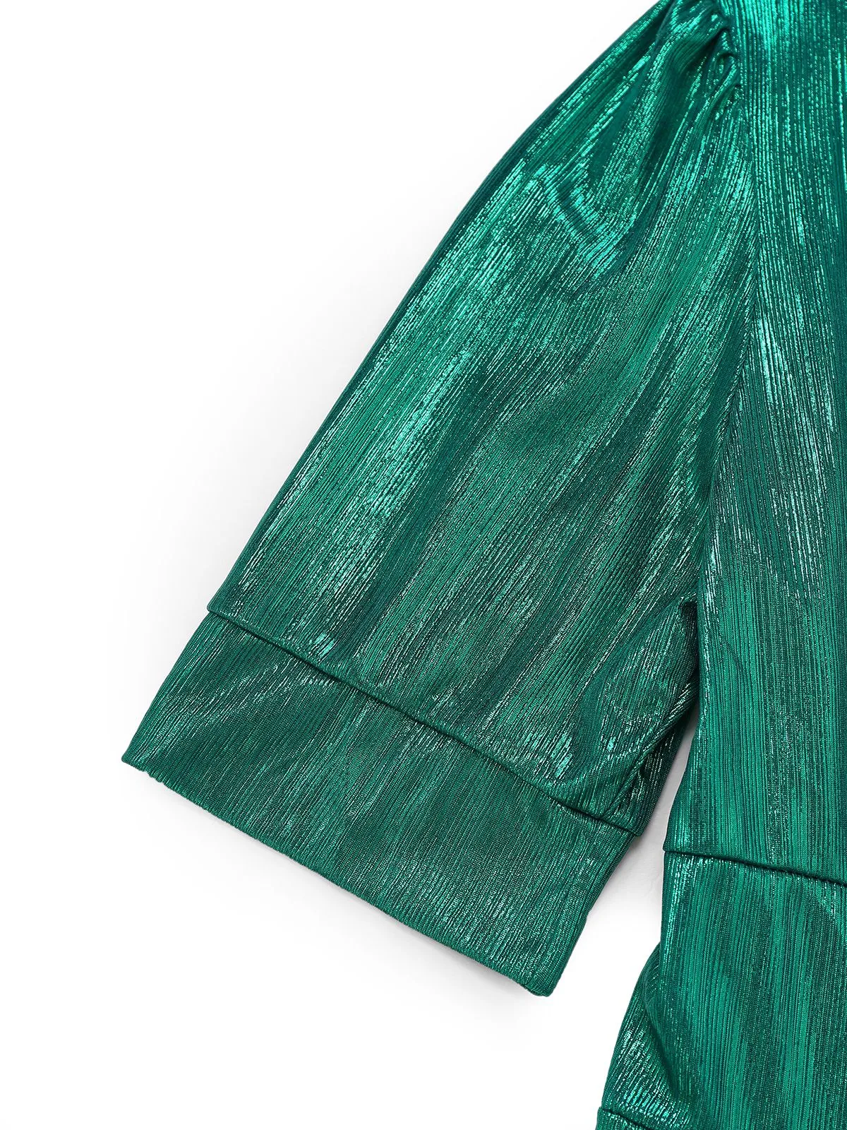 1970s Metallic V-Neck Wide-Leg Jumpsuit sold by Retro Stage product image thumbnail 3