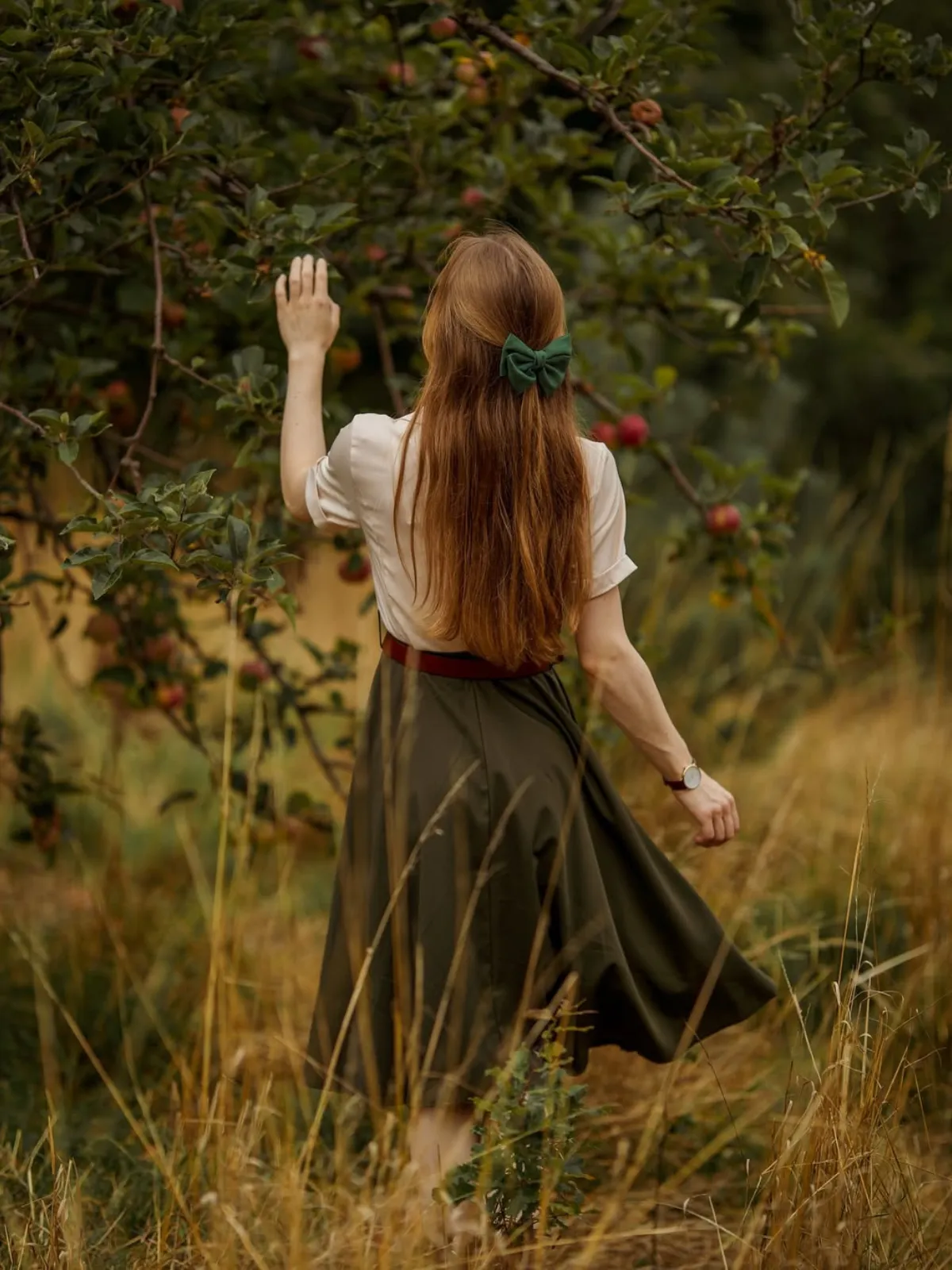 Khaki 1950s Snow White Style Button Dress sold by Retro Stage