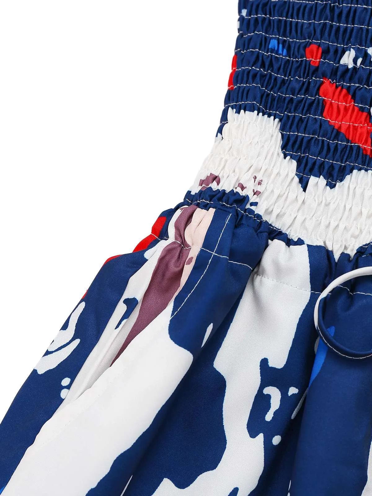 Multicolor 1960s Splashing Ink Strapless Jumpsuit sold by Retro Stage product image thumbnail 4